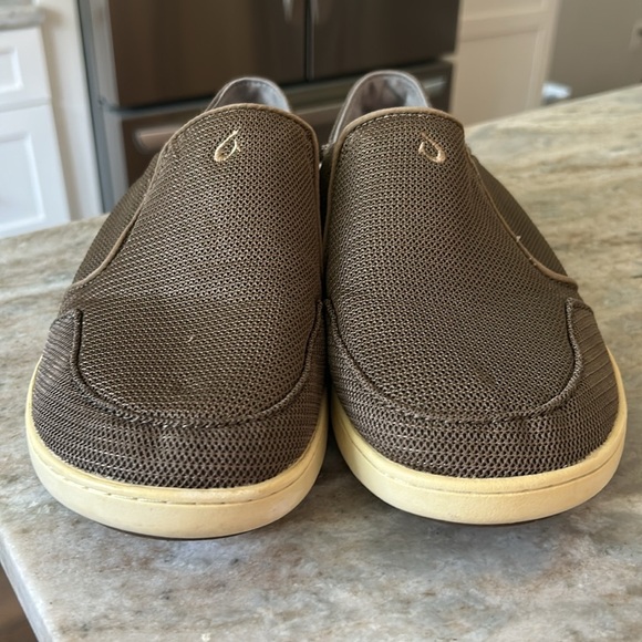 Olukai Mens Shoes slip on brown size 9M - Picture 2 of 12